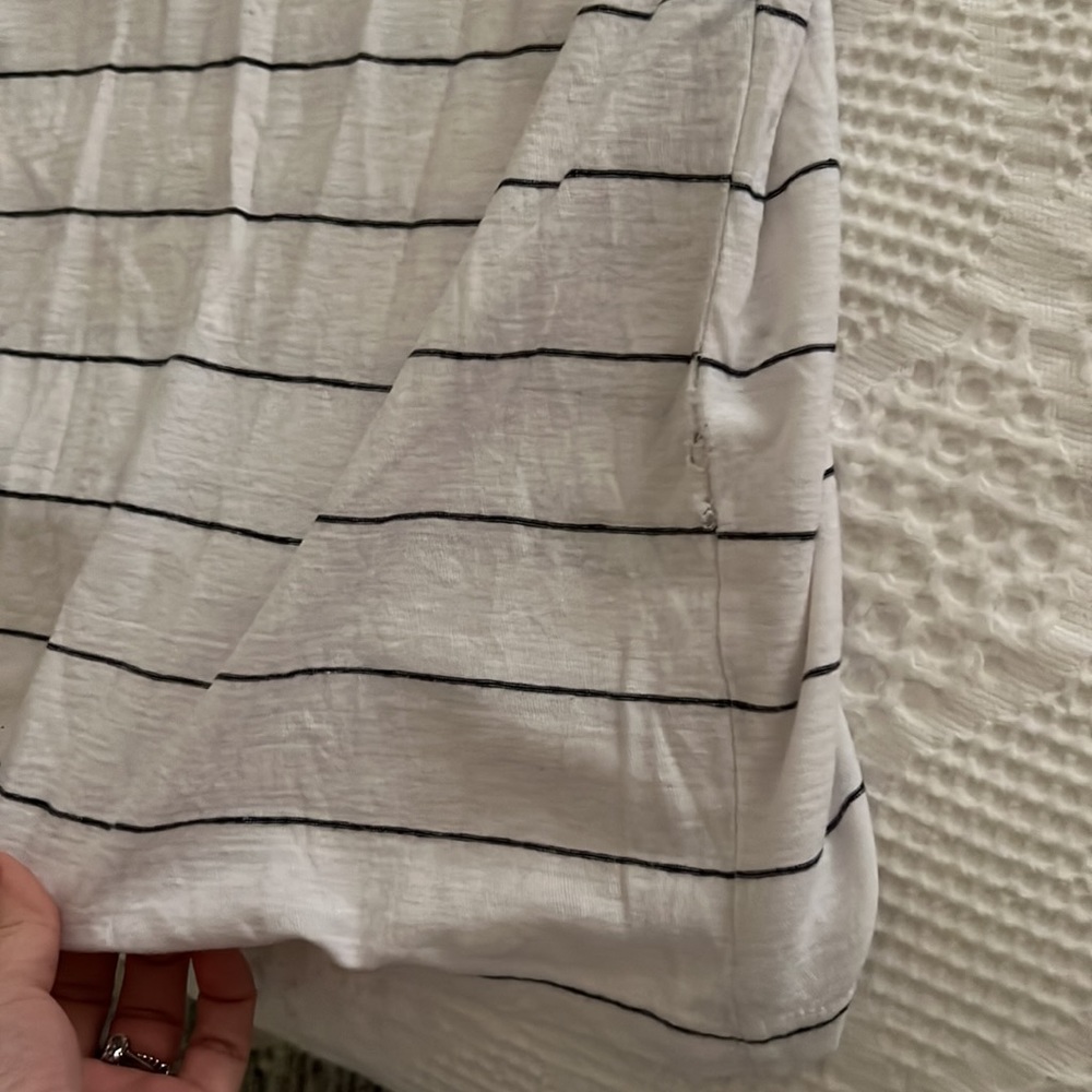 CAMILLA & MARC C&M LOGO RACERBACK LONG DRESS - NAVY & WHITE STRIPED - SIZE L - Picture 6 of 7